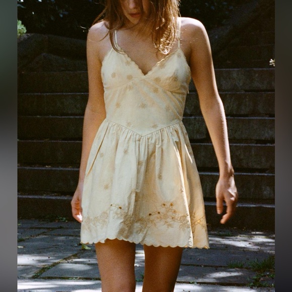 Zara Dresses & Skirts - NWT Zara boho embroidered poplin babydoll dress